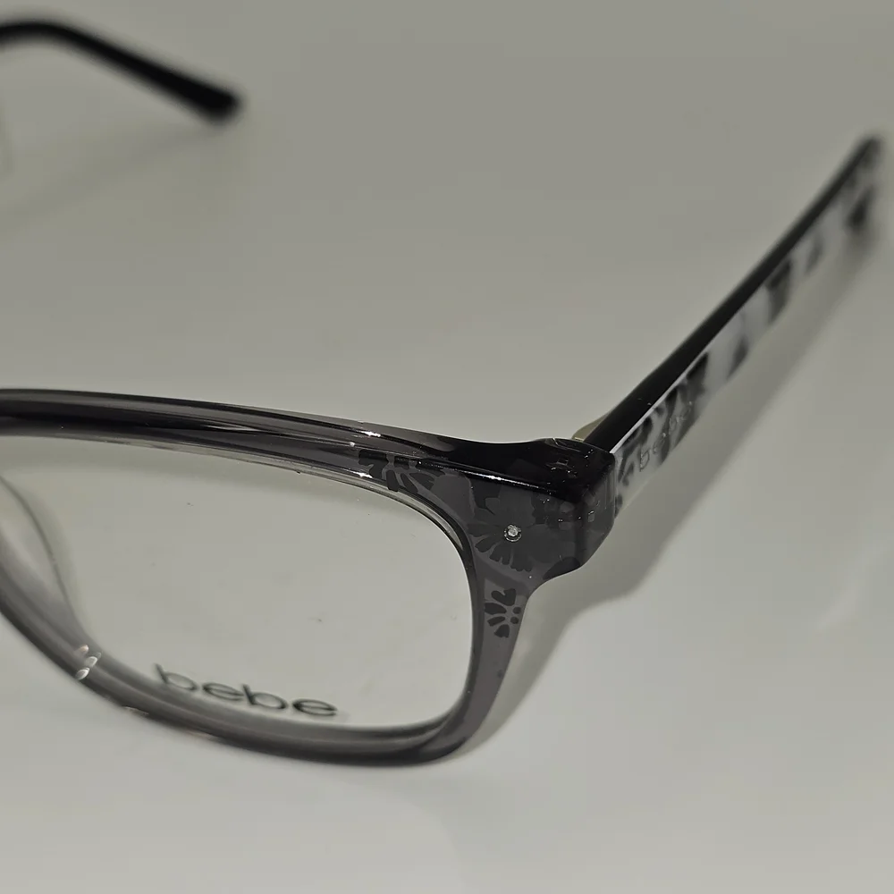 Bebe BB 4163 Grey Crystal Eyeglass Frames 55 17‎ 135